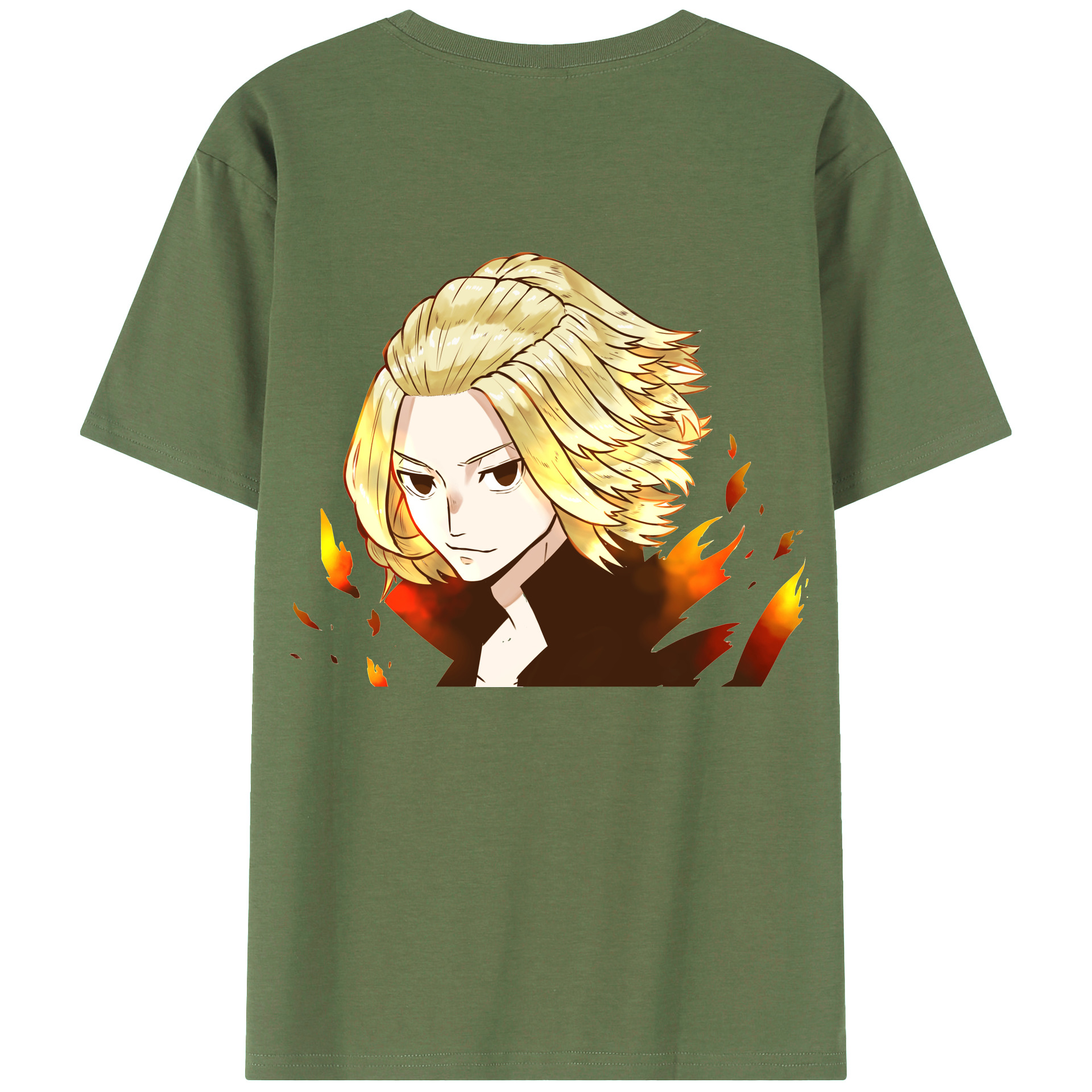（画像用） 東京リベンジャーズ Tokyo Revengers 綿100％ メンズ半袖Tシャツ（バックプリント） 通気性